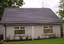 Roofed house